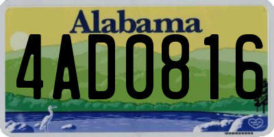 AL license plate 4AD0816