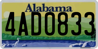 AL license plate 4AD0833