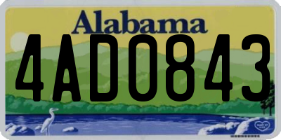 AL license plate 4AD0843