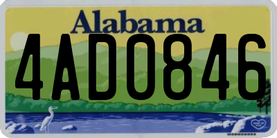 AL license plate 4AD0846