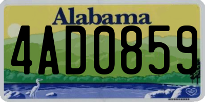 AL license plate 4AD0859