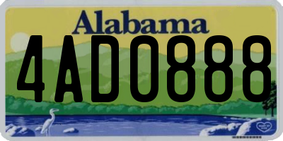 AL license plate 4AD0888