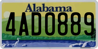 AL license plate 4AD0889