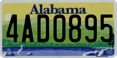 AL license plate 4AD0895