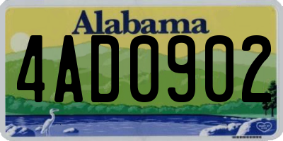 AL license plate 4AD0902