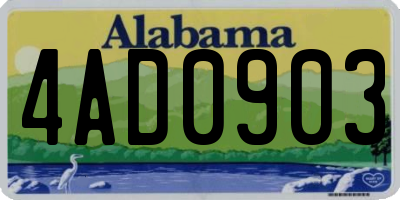 AL license plate 4AD0903