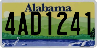 AL license plate 4AD1241