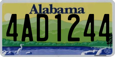 AL license plate 4AD1244
