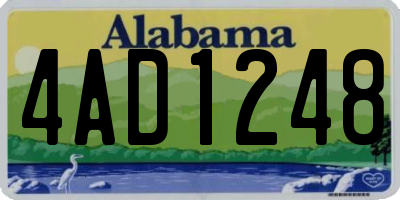 AL license plate 4AD1248