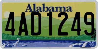 AL license plate 4AD1249