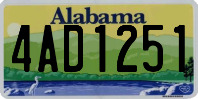 AL license plate 4AD1251