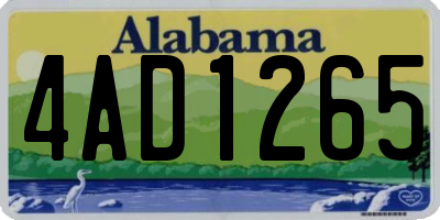 AL license plate 4AD1265