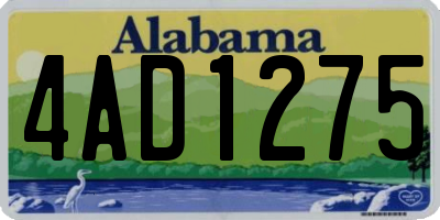 AL license plate 4AD1275