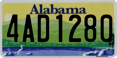 AL license plate 4AD1280