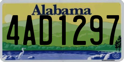 AL license plate 4AD1297