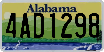 AL license plate 4AD1298