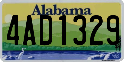 AL license plate 4AD1329