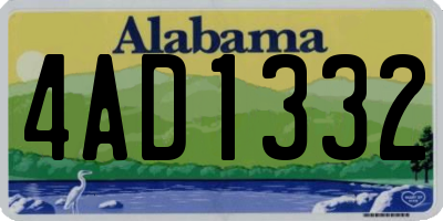 AL license plate 4AD1332
