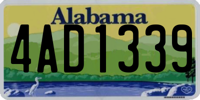 AL license plate 4AD1339