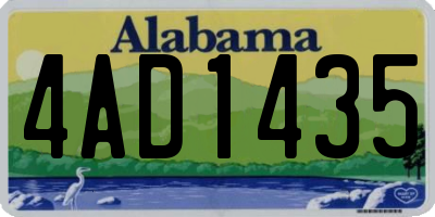 AL license plate 4AD1435
