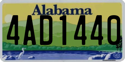AL license plate 4AD1440