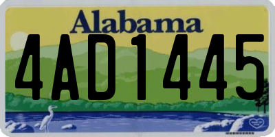 AL license plate 4AD1445