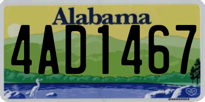 AL license plate 4AD1467