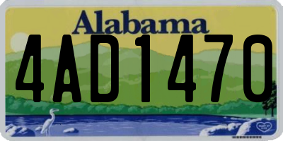 AL license plate 4AD1470