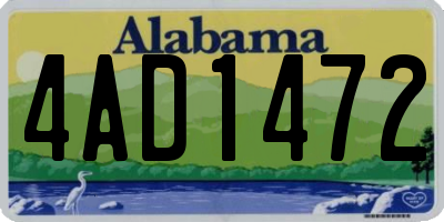 AL license plate 4AD1472