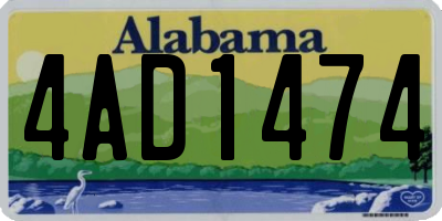 AL license plate 4AD1474