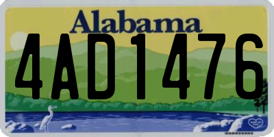 AL license plate 4AD1476
