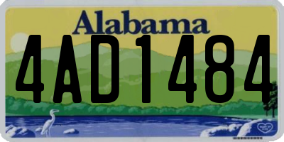 AL license plate 4AD1484