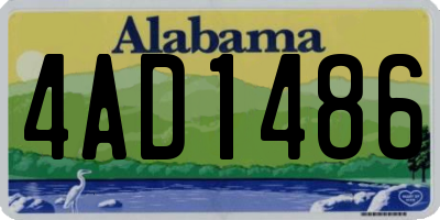 AL license plate 4AD1486
