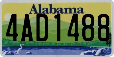 AL license plate 4AD1488
