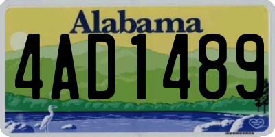 AL license plate 4AD1489
