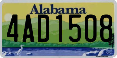 AL license plate 4AD1508