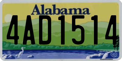 AL license plate 4AD1514