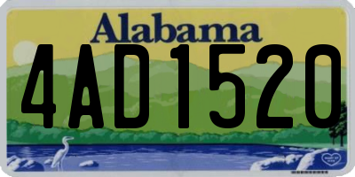 AL license plate 4AD1520