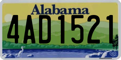 AL license plate 4AD1521