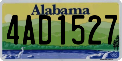 AL license plate 4AD1527