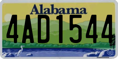 AL license plate 4AD1544