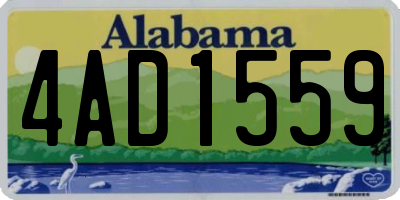 AL license plate 4AD1559