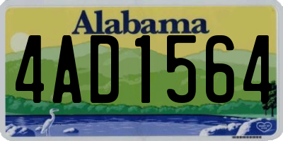 AL license plate 4AD1564