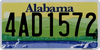 AL license plate 4AD1572