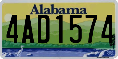 AL license plate 4AD1574