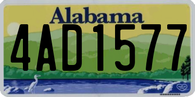 AL license plate 4AD1577