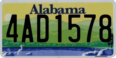 AL license plate 4AD1578