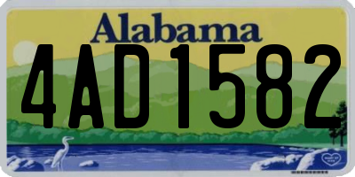 AL license plate 4AD1582
