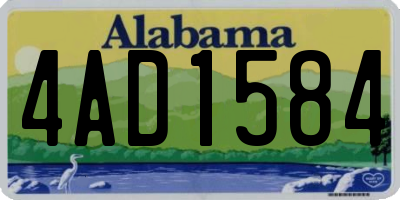 AL license plate 4AD1584