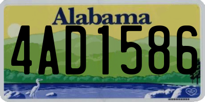 AL license plate 4AD1586